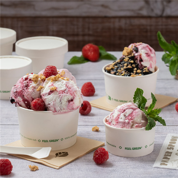 Garcia De Pou TARRINAS HELADOS 'COMPOSTABLE' 70 ML 230 G/M2 Ø6 5x3 9 CM BLANCO CARTONCILLO (2000 UNID.)