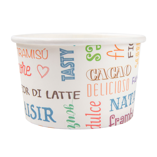 Garcia De Pou TARRINAS HELADOS 'PAROLE' 120 ML 210 + 18 PE G/M2 Ø7 7x4 7 CM BLANCO CARTONCILLO (2000 UNID.)