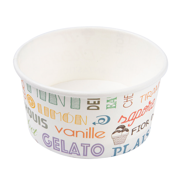 Garcia De Pou TARRINAS HELADOS 'PAROLE' 150 ML 250 + 18 PE G/M2 Ø8 5x4 5 CM BLANCO CARTONCILLO (2000 UNID.)