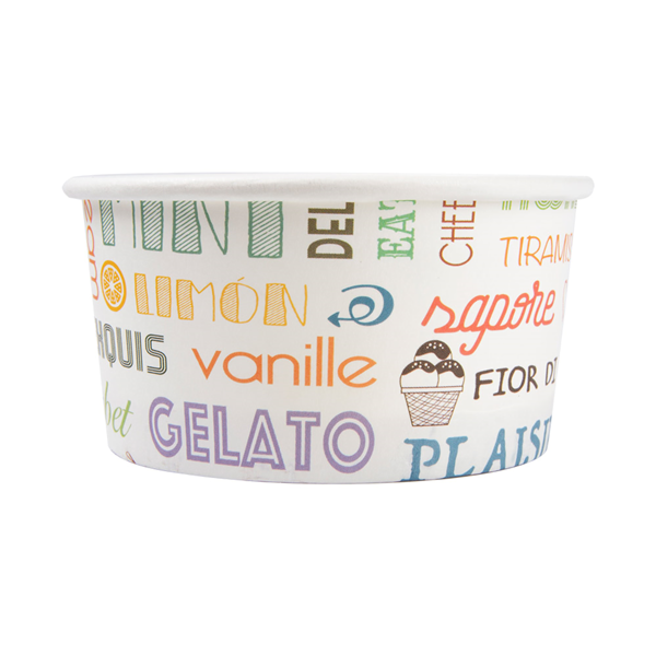Garcia De Pou TARRINAS HELADOS 'PAROLE' 150 ML 250 + 18 PE G/M2 Ø8 5x4 5 CM BLANCO CARTONCILLO (2000 UNID.)