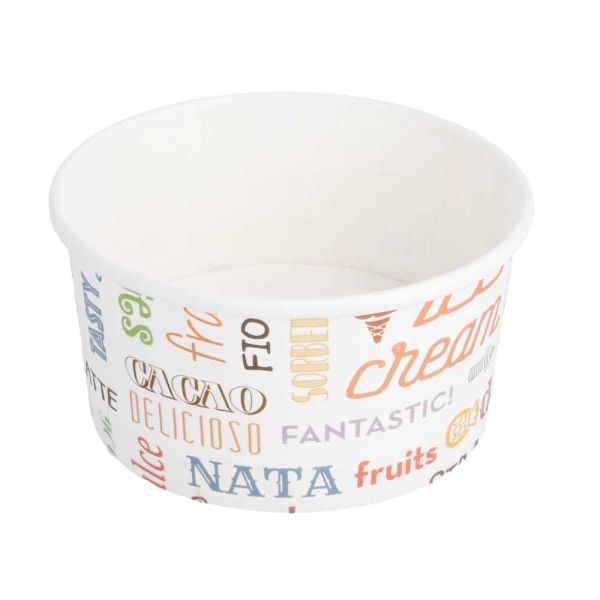 Garcia de pou TARRINAS HELADOS 'PAROLE' 150 ML 250 + 18 PE G/M2 Ø8 5x4 5 CM BLANCO CARTONCILLO (2000 UNID.)