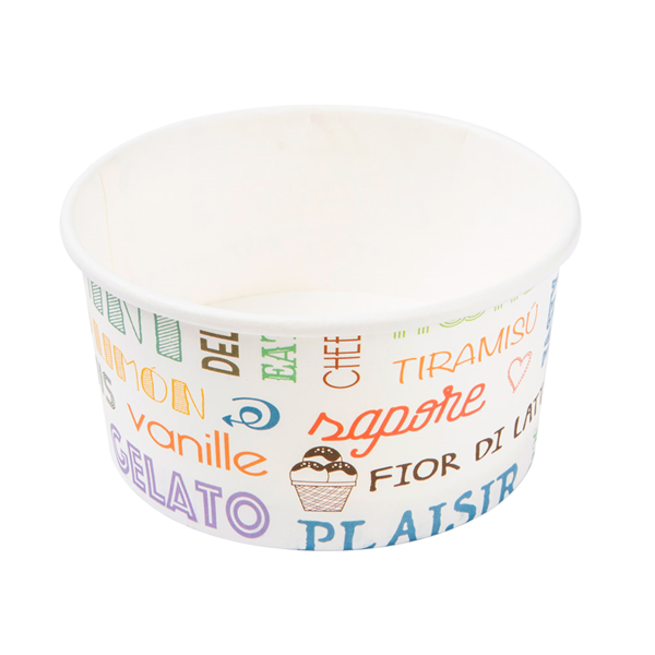 Garcia De Pou TARRINAS HELADOS 'PAROLE' 180 ML 250 + 18 PE G/M2 Ø 8 7x5 2 CM BLANCO CARTONCILLO (2000 UNID.)