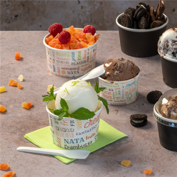 Garcia De Pou TARRINAS HELADOS 'PAROLE' 70 ML 210 + 18 PE G/M2 Ø6 5x3 9 CM BLANCO CARTONCILLO (2000 UNID.)