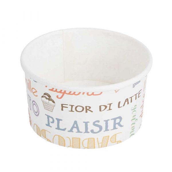 Garcia de pou TARRINAS HELADOS 'PAROLE' 90 ML 210 + 18 PE G/M2 Ø7 2x4 CM BLANCO CARTONCILLO (2000 UNID.)