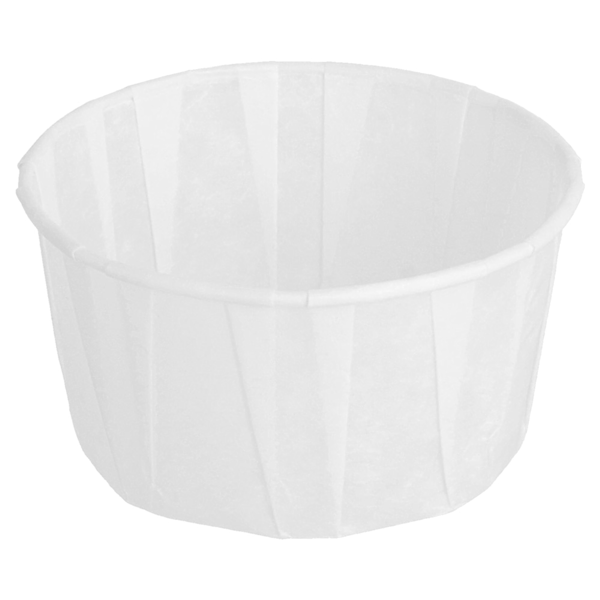 Garcia De Pou TARRINAS PAPEL PLISADO 100 ML (3 2 Oz) 80 G/M2 Ø6 6/5x4 2 CM BLANCO PERG. ANTIGRASAS (250 UNID.)