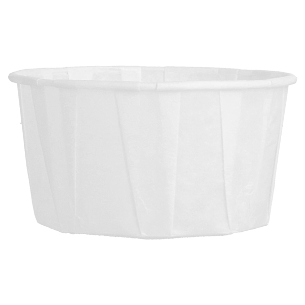Garcia De Pou TARRINAS PAPEL PLISADO 100 ML (3 2 Oz) 80 G/M2 Ø6 6/5x4 2 CM BLANCO PERG. ANTIGRASAS (250 UNID.)