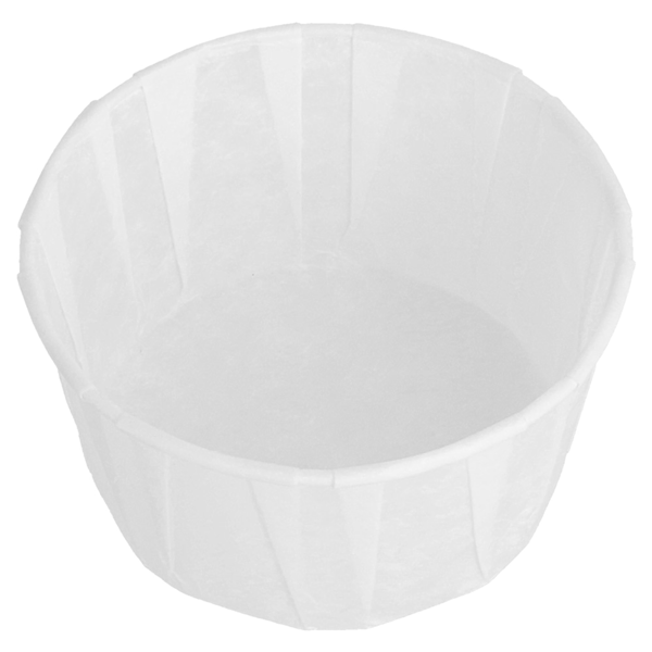 Garcia De Pou TARRINAS PAPEL PLISADO 100 ML (3 2 Oz) 80 G/M2 Ø6 6/5x4 2 CM BLANCO PERG. ANTIGRASAS (250 UNID.)