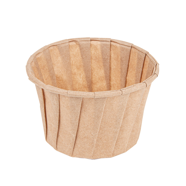 Garcia de pou TARRINAS PAPEL PLISADO 100 ML (3 2 oz) 80 G/M2 Ø6 6/5x4 2 CM NATURAL PERG. ANTIGRASAS (250 UNID.)