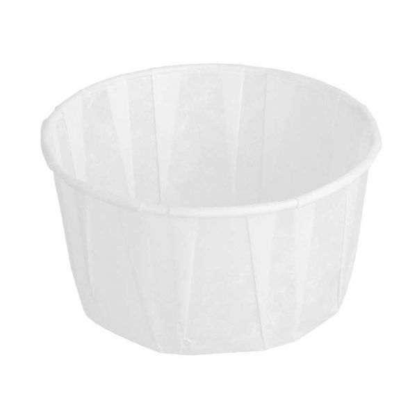 Garcia de pou TARRINAS PAPEL PLISADO 100 ML (3 2 oz) 80 G/M2 Ø6 6/5x4 2 CM BLANCO PERG. ANTIGRASAS (250 UNID.)