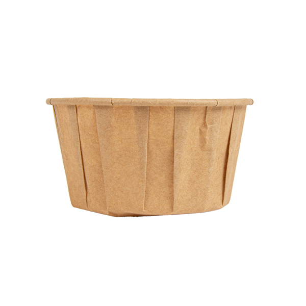 Garcia De Pou TARRINAS PAPEL PLISADO 165 ML (5 5 Oz) 80 G/M2 Ø8/6x4 3 CM NATURAL PERG. ANTIGRASAS (250 UNID.)