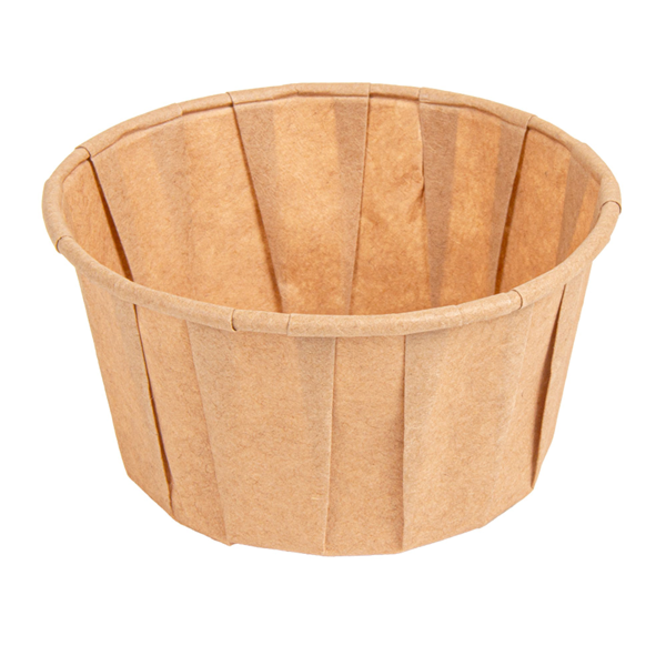 Garcia de pou TARRINAS PAPEL PLISADO 165 ML (5 5 oz) 80 G/M2 Ø8/6x4 3 CM NATURAL PERG. ANTIGRASAS (250 UNID.)