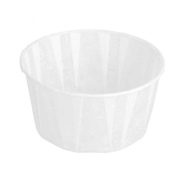 Garcia de pou TARRINAS PAPEL PLISADO 165 ML (5 5 oz) 80 G/M2 Ø8/6x4 3 CM BLANCO PERG. ANTIGRASAS (250 UNID.)