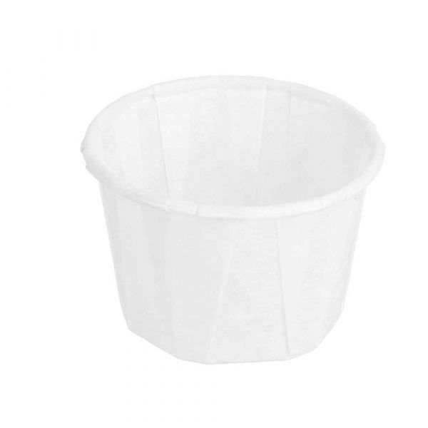 Garcia de pou TARRINAS PAPEL PLISADO 30 ML (1 oz) 80 G/M2 Ø4 4/3 1x2 8 CM BLANCO PERG. ANTIGRASAS (250 UNID.)