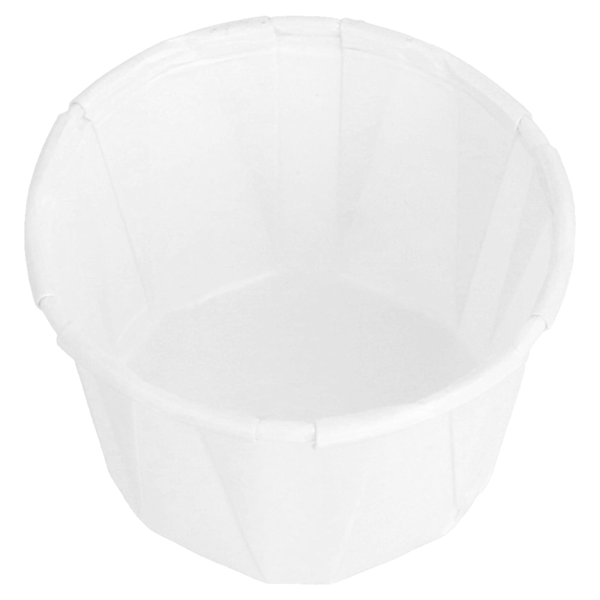 Garcia De Pou TARRINAS PAPEL PLISADO 45 ML (1 5 Oz) 80 G/M2 Ø5/3 6x3 1 CM BLANCO PERG. ANTIGRASAS (250 UNID.)