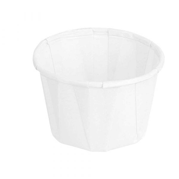 Garcia de pou TARRINAS PAPEL PLISADO 45 ML (1 5 oz) 80 G/M2 Ø5/3 6x3 1 CM BLANCO PERG. ANTIGRASAS (250 UNID.)