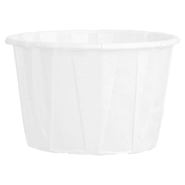 Garcia De Pou TARRINAS PAPEL PLISADO 60 ML (2 Oz) 80 G/M2 Ø5 5/3 9x3 5 CM BLANCO PERG. ANTIGRASAS (250 UNID.)