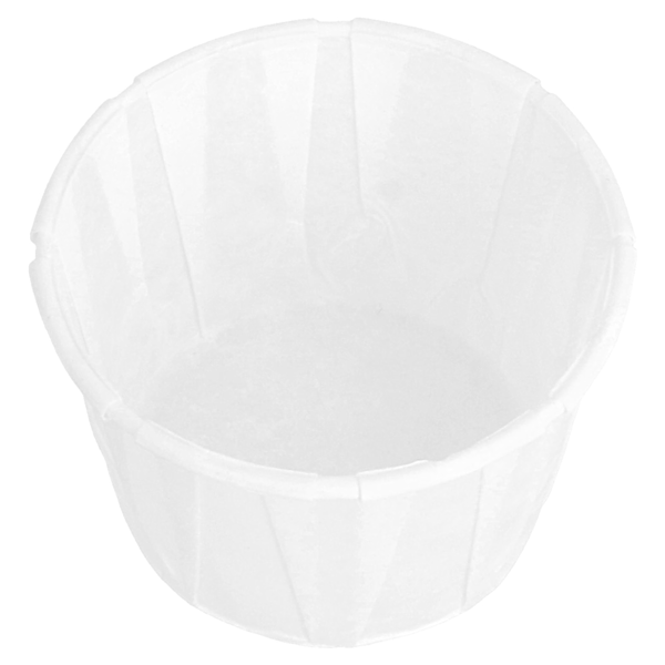 Garcia De Pou TARRINAS PAPEL PLISADO 60 ML (2 Oz) 80 G/M2 Ø5 5/3 9x3 5 CM BLANCO PERG. ANTIGRASAS (250 UNID.)