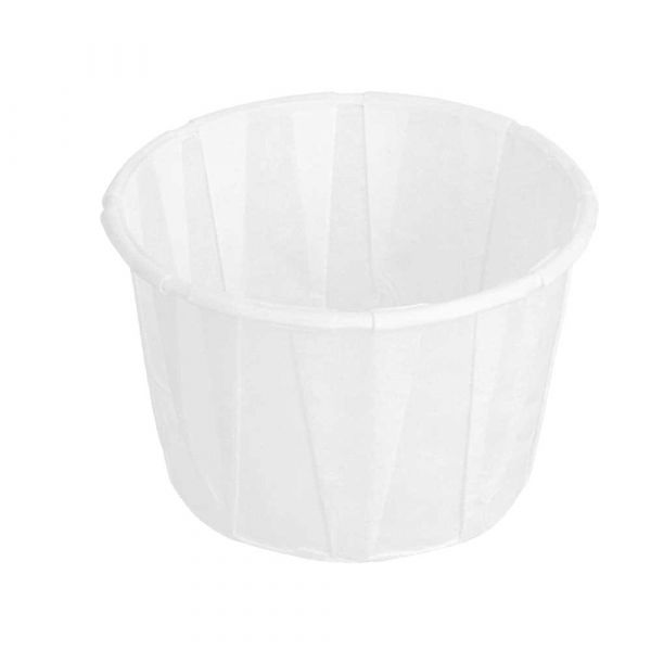 Garcia de pou TARRINAS PAPEL PLISADO 60 ML (2 oz) 80 G/M2 Ø5 5/3 9x3 5 CM BLANCO PERG. ANTIGRASAS (250 UNID.)