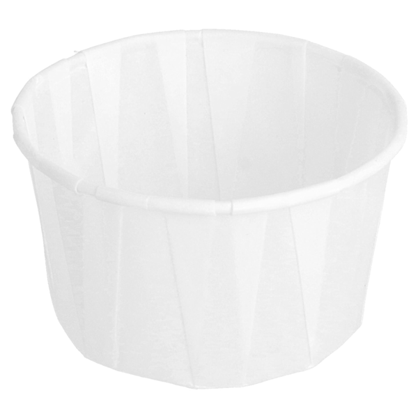 Garcia De Pou TARRINAS PAPEL PLISADO 90 ML (3 Oz) 80 G/M2 Ø6 5/4 9x3 8 CM BLANCO PERG. ANTIGRASAS (250 UNID.)