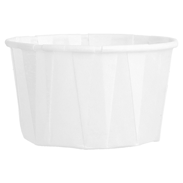 Garcia De Pou TARRINAS PAPEL PLISADO 90 ML (3 Oz) 80 G/M2 Ø6 5/4 9x3 8 CM BLANCO PERG. ANTIGRASAS (250 UNID.)