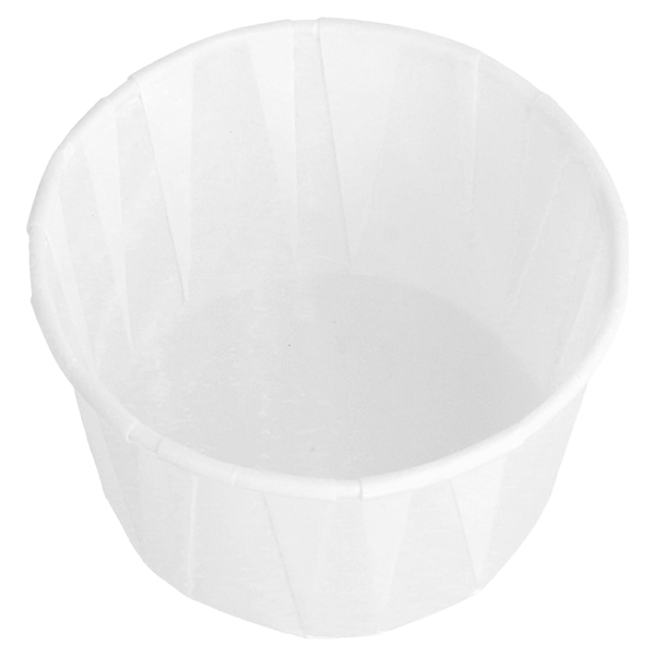 Garcia De Pou TARRINAS PAPEL PLISADO 90 ML (3 Oz) 80 G/M2 Ø6 5/4 9x3 8 CM BLANCO PERG. ANTIGRASAS (250 UNID.)