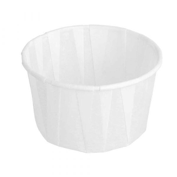 Garcia de pou TARRINAS PAPEL PLISADO 90 ML (3 oz) 80 G/M2 Ø6 5/4 9x3 8 CM BLANCO PERG. ANTIGRASAS (250 UNID.)