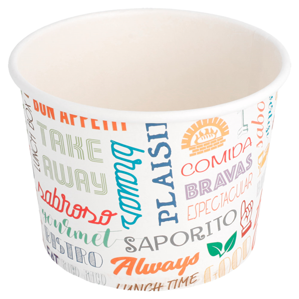 Garcia De Pou TARRINAS 'PAROLE' 500 ML 280 + 18 PE G/M2 Ø11x8 2 CM BLANCO CARTONCILLO (500 UNID.)