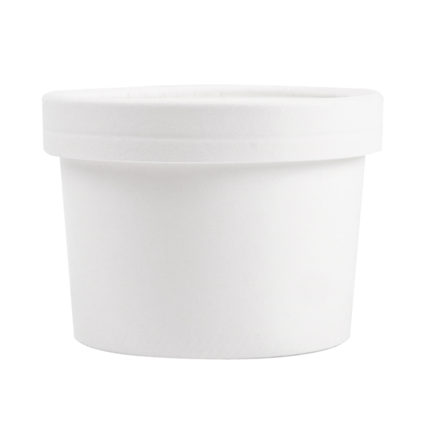 Garcia De Pou TARRINAS + TAPAS 240 ML - 8 Oz 300 + 18 PE G/M2 Ø9/7 5x6 CM BLANCO CARTÓN (250 UNID.)