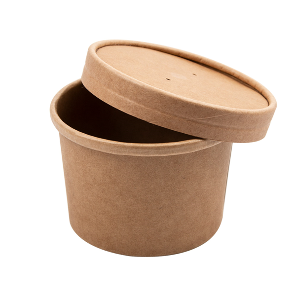 Garcia De Pou TARRINAS +TAPAS 240 ML - 8 Oz 300 + 18 PE G/M2 Ø9/7 5x6 CM NATURAL KRAFT (250 UNID.)