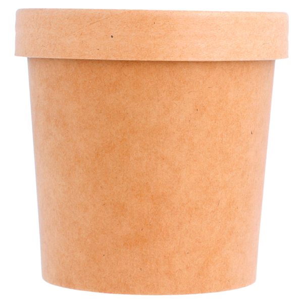 Garcia De Pou TARRINAS + TAPAS 360 ML - 12 Oz 300 + 18 PE G/M2 Ø 9/7 3x8 6 CM NATURAL KRAFT (250 UNID.)