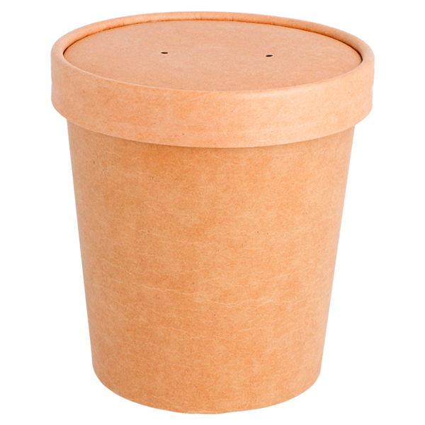 Garcia De Pou TARRINAS + TAPAS 480 ML - 16 Oz 320 + 18 PE G/M2 Ø 9 8/7 5x10 CM NATURAL KRAFT (250 UNID.)