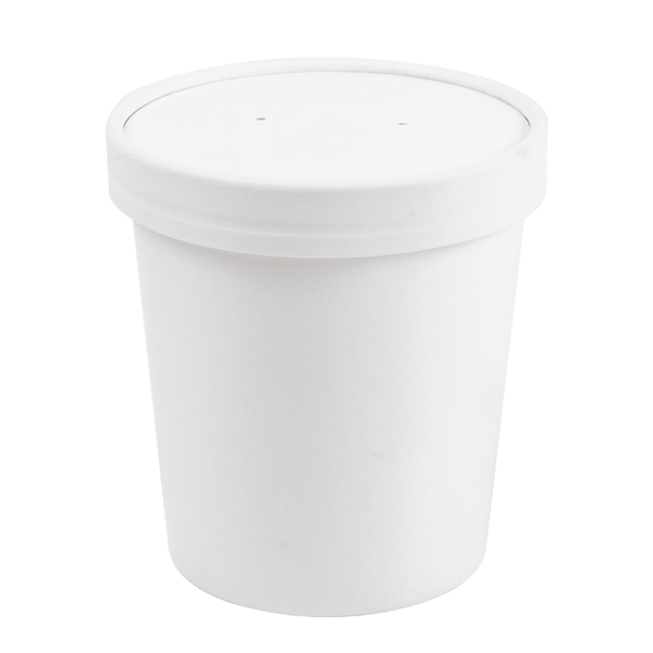 Garcia de pou TARRINAS + TAPAS 480 ML - 16 oz 320 + 18 PE G/M2 Ø9 7/7 5x10 CM BLANCO CARTÓN (250 UNID.)