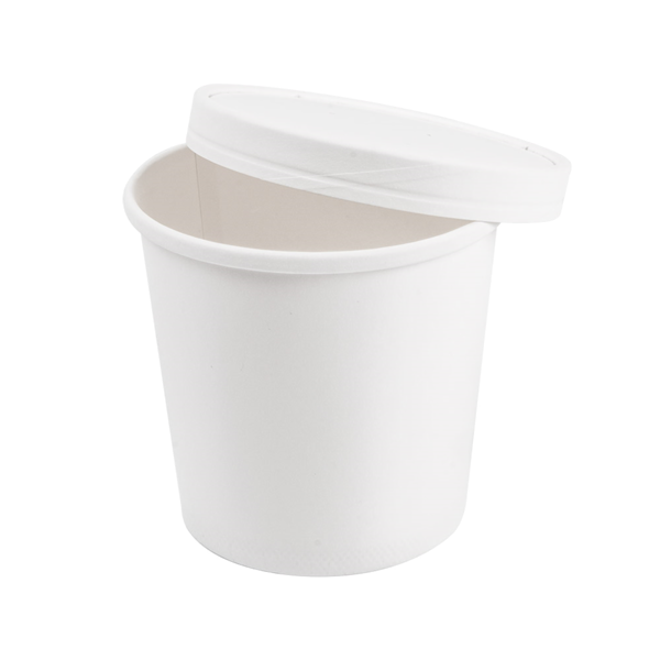 Garcia De Pou TARRINAS + TAPAS 780 ML - 26 Oz 330 + 18 PE G/M2 Ø11 7/9 2x11 CM BLANCO CARTÓN (250 UNID.)
