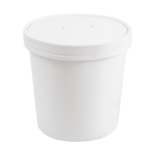 Garcia de pou TARRINAS + TAPAS 780 ML - 26 oz 330 + 18 PE G/M2 Ø11 7/9 2x11 CM BLANCO CARTÓN (250 UNID.)