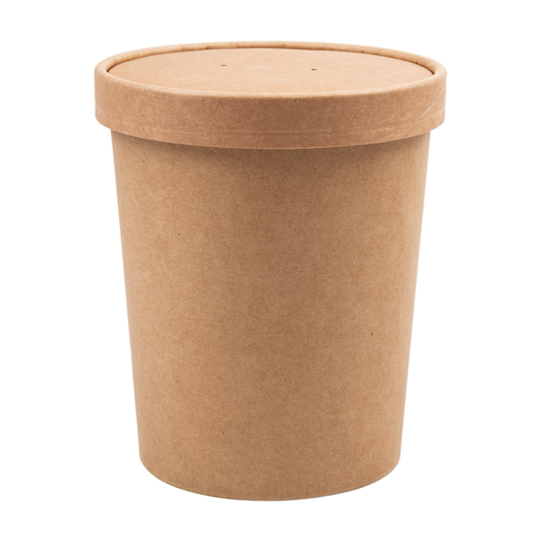 Garcia De Pou TARRINAS + TAPAS 960 ML - 32 Oz 330 + 18 PE G/M2 Ø11 7/9x13 5 CM NATURAL KRAFT (250 UNID.)