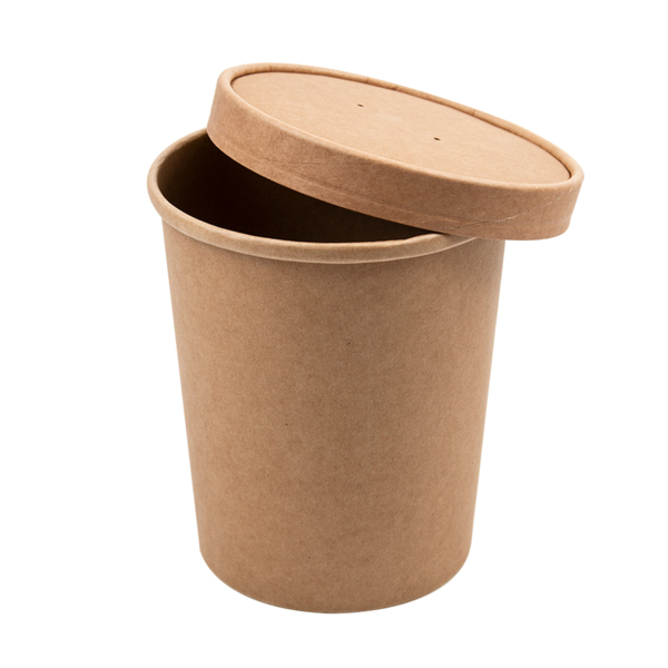 Garcia De Pou TARRINAS + TAPAS 960 ML - 32 Oz 330 + 18 PE G/M2 Ø11 7/9x13 5 CM NATURAL KRAFT (250 UNID.)