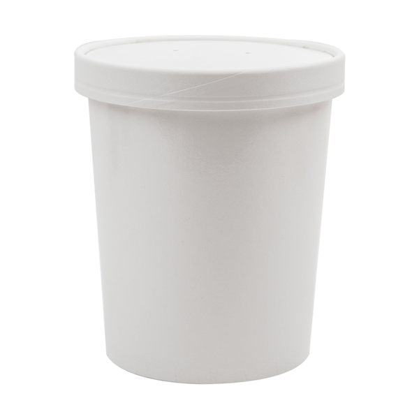 Garcia De Pou TARRINAS + TAPAS 960 ML - 32 Oz 330 + 18 PE G/M2 Ø11 7/9 2x13 5 CM BLANCO CARTÓN (250 UNID.)