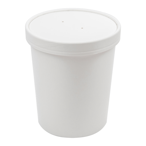 Garcia de pou TARRINAS + TAPAS 960 ML - 32 oz 330 + 18 PE G/M2 Ø11 7/9 2x13 5 CM BLANCO CARTÓN (250 UNID.)