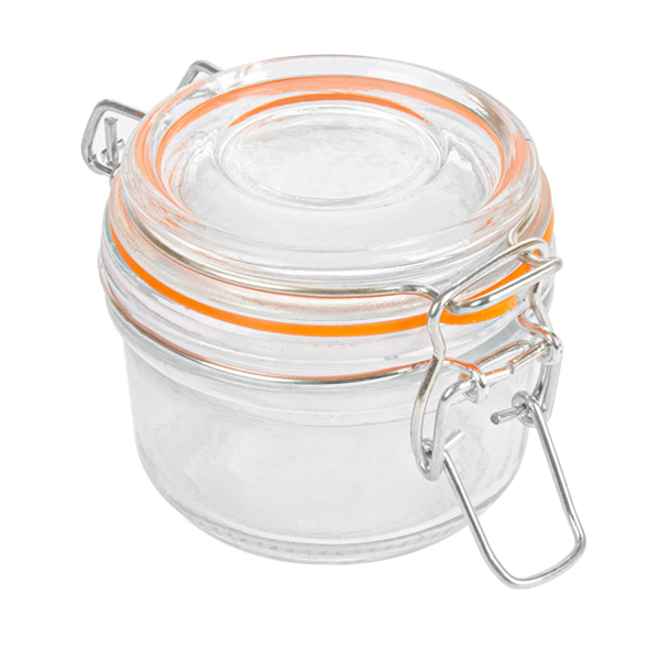Garcia de pou TARRO ALMACENAR + CIERRE CLIP 125 ML Ø 8 3x7 CM TRANSPARENTE CRISTAL (48 UNID.)