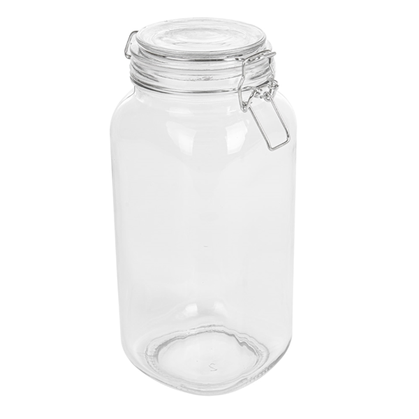 Garcia de pou TARRO ALMACENAR + CIERRE CLIP 2 L Ø 10 5x26 CM TRANSPARENTE CRISTAL (12 UNID.)