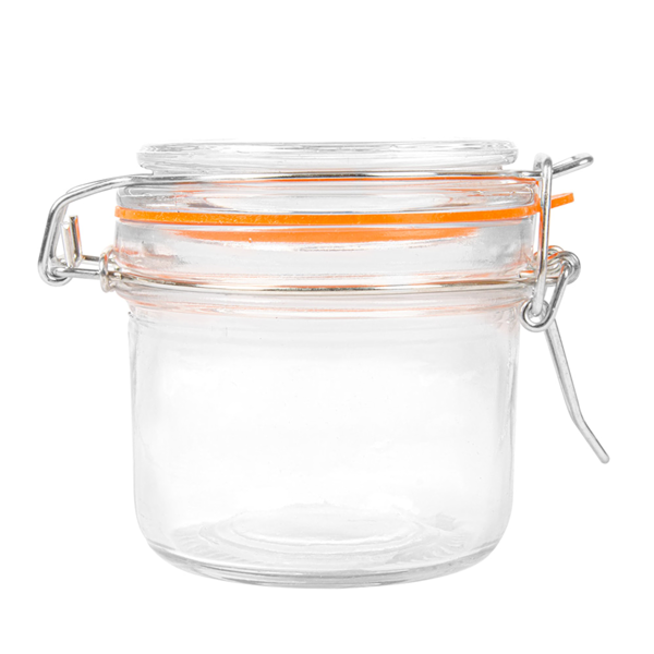Garcia De Pou TARRO ALMACENAR + CIERRE CLIP 'WAKI GLASS' 200 ML Ø 8 3x8 5 CM TRANSPARENTE CRISTAL (48 UNID.)
