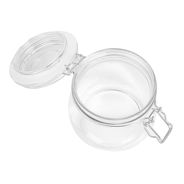 Garcia De Pou TARRO ALMACENAR + CIERRE CLIP 'WAKI GLASS' 500 ML Ø 9 5x10 5 CM TRANSPARENTE CRISTAL (24 UNID.)