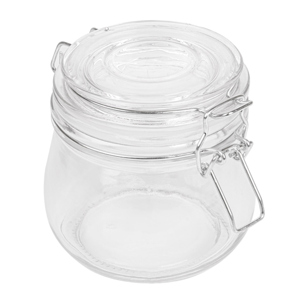Garcia de pou TARRO ALMACENAR + CIERRE CLIP 'WAKI GLASS' 500 ML Ø 9 5x10 5 CM TRANSPARENTE CRISTAL (24 UNID.)