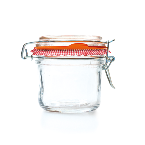 Garcia de pou TARRO CIERRE CLIP + PAPEL VICHY 'WAKI GLASS' 200 ML Ø 8x8 5 CM TRANSPARENTE CRISTAL (48 UNID.)