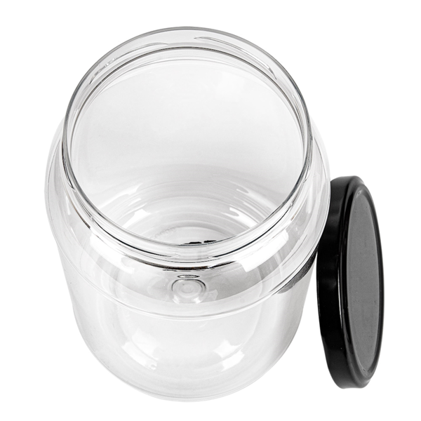 Garcia De Pou TARRO CON TAPA 1000 ML Ø10 8x17 CM TRANSPARENTE PET (51 UNID.)