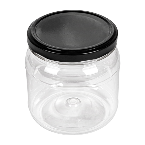 Garcia de pou TARRO CON TAPA 500 ML Ø10x10 5 CM TRANSPARENTE PET (88 UNID.)