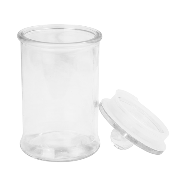 Garcia De Pou TARRO PARA ALMACENAR CILÍNDRICO 'WAKI GLASS' 650 ML Ø 10x18 3 CM TRANSPARENTE CRISTAL (24 UNID.)