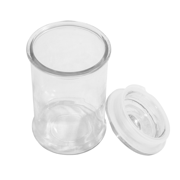 Garcia De Pou TARRO PARA ALMACENAR CILÍNDRICO 'WAKI GLASS' 650 ML Ø 10x18 3 CM TRANSPARENTE CRISTAL (24 UNID.)