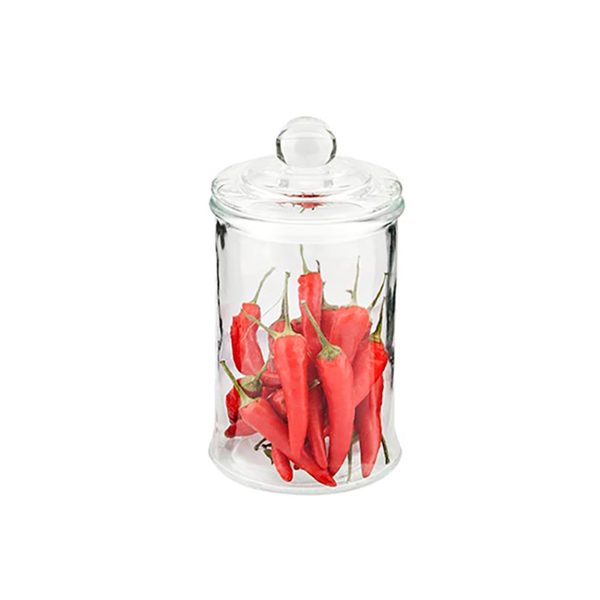 Garcia De Pou TARRO PARA ALMACENAR CILÍNDRICO 'WAKI GLASS' 650 ML Ø 10x18 3 CM TRANSPARENTE CRISTAL (24 UNID.)