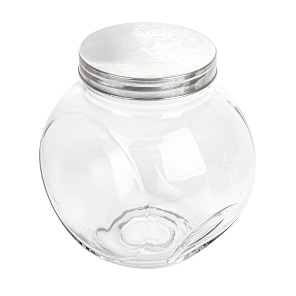 Garcia de pou TARRO PARA ALMACENAR ESFÉRICO 'WAKI GLASS' 3 L 19 5x13 5x19 5 CM TRANSPARENTE CRISTAL (6 UNID.)